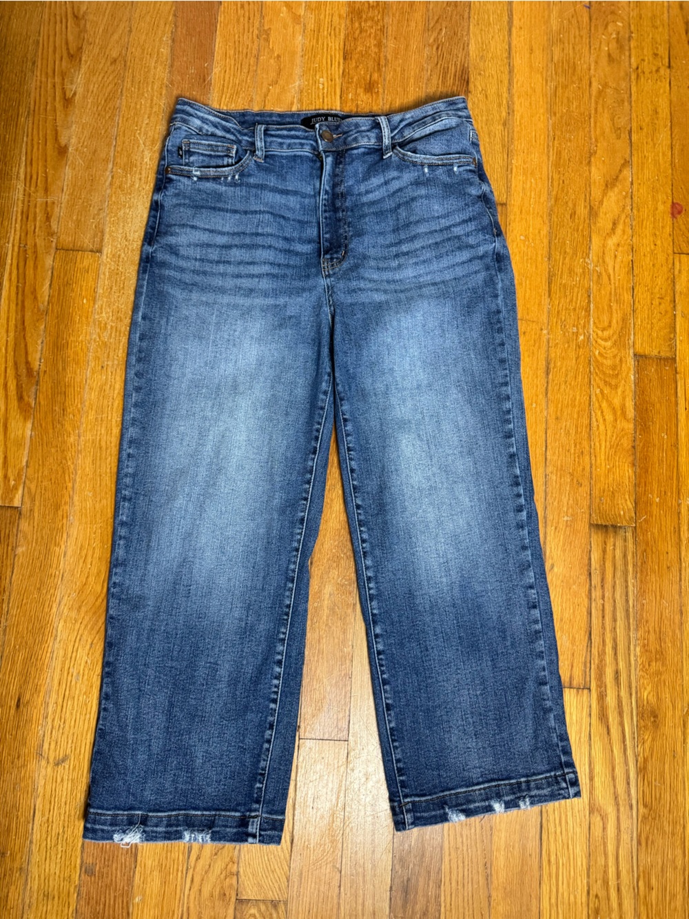 Judy Blue Blue Wide Leg Cropped Jeans